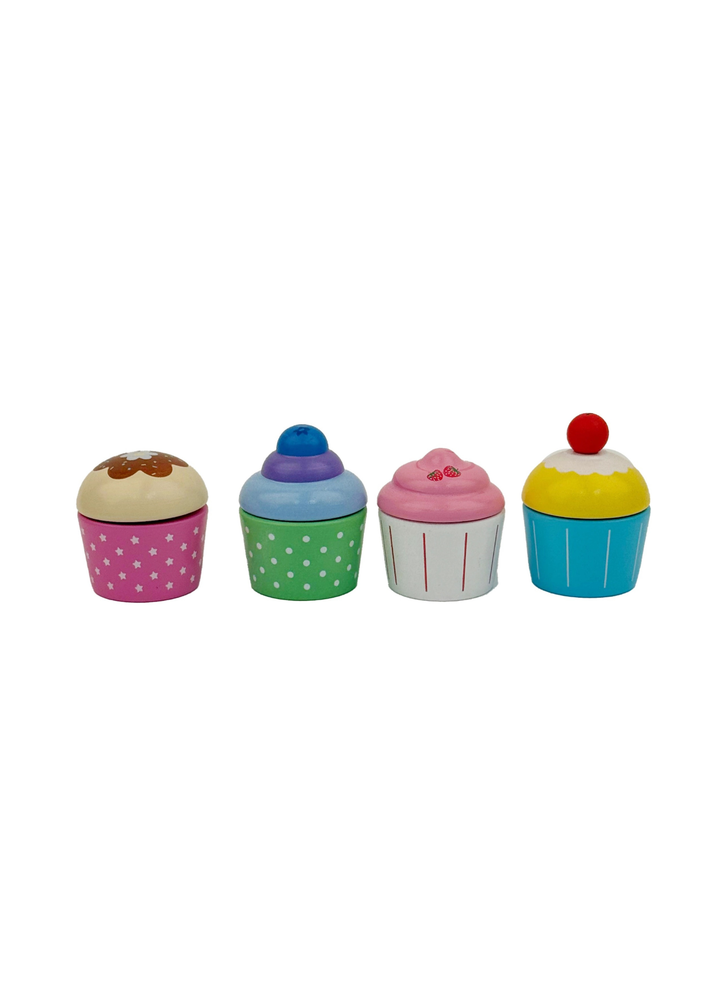 Wooden Cute Cupcake Set