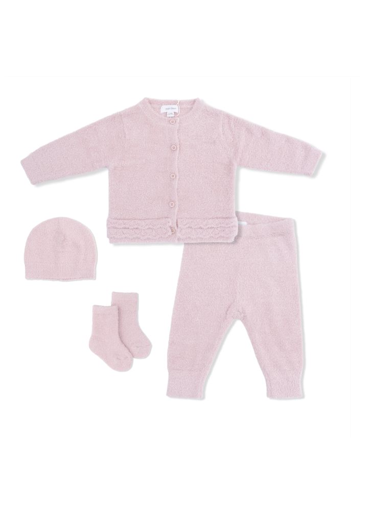 Chenille Button Down Cardigan Set