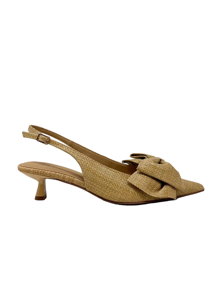 Nora Slingback Heel in Raffia by ShuShop