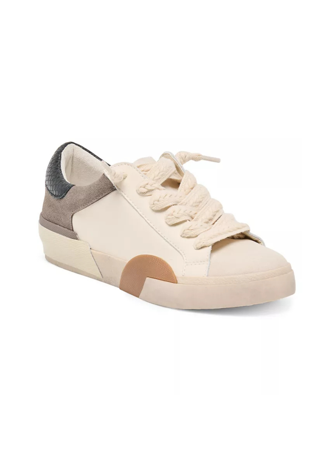 Zina Lace-Up Sneakers in White/Grey by Dolce Vita