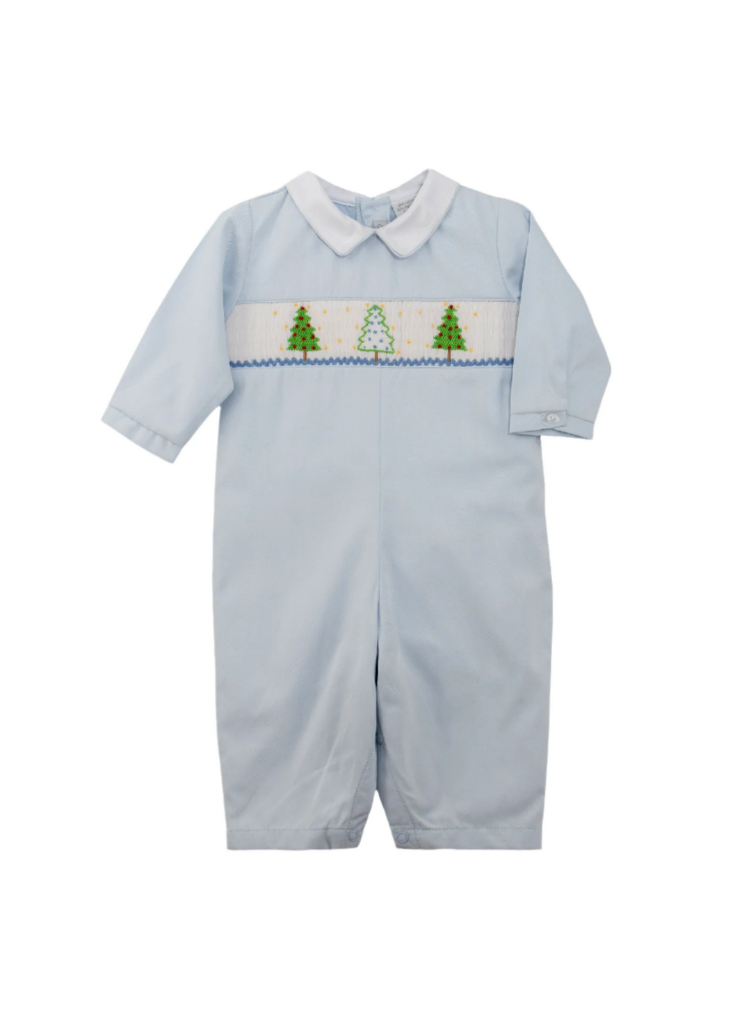 Smocked Christmas Tree Baby Longall