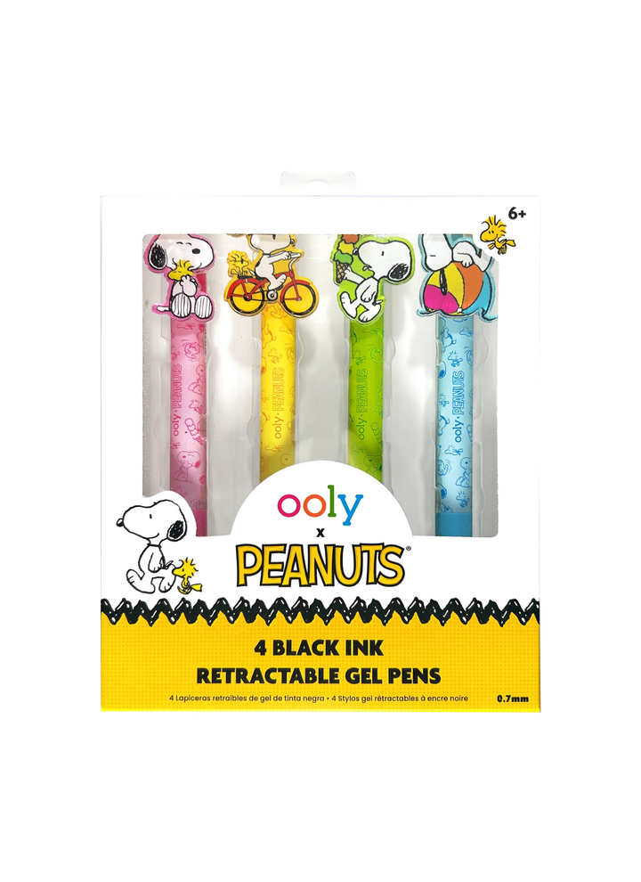 OOLY x Peanuts Black Ink Retractable Gel Pens