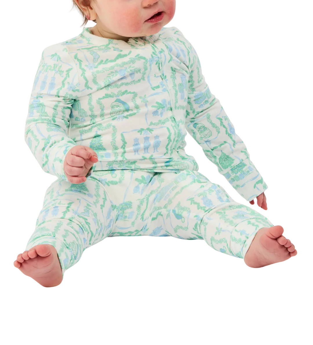 Baby Yueltide Vignettes Blue Onesie