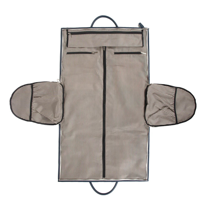 navy trim travel bag