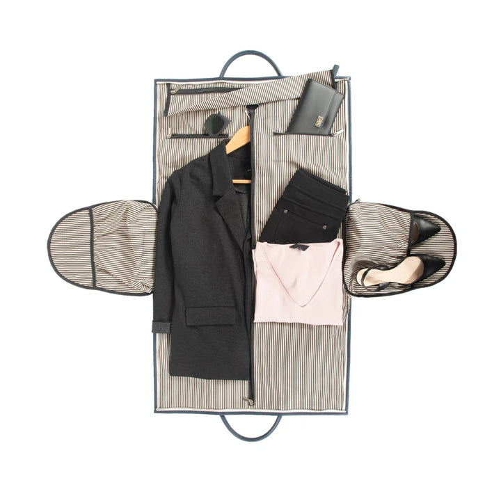 navy trim travel bag