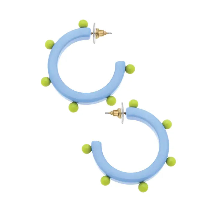 Olivia Studded Resin Hoop Earrings