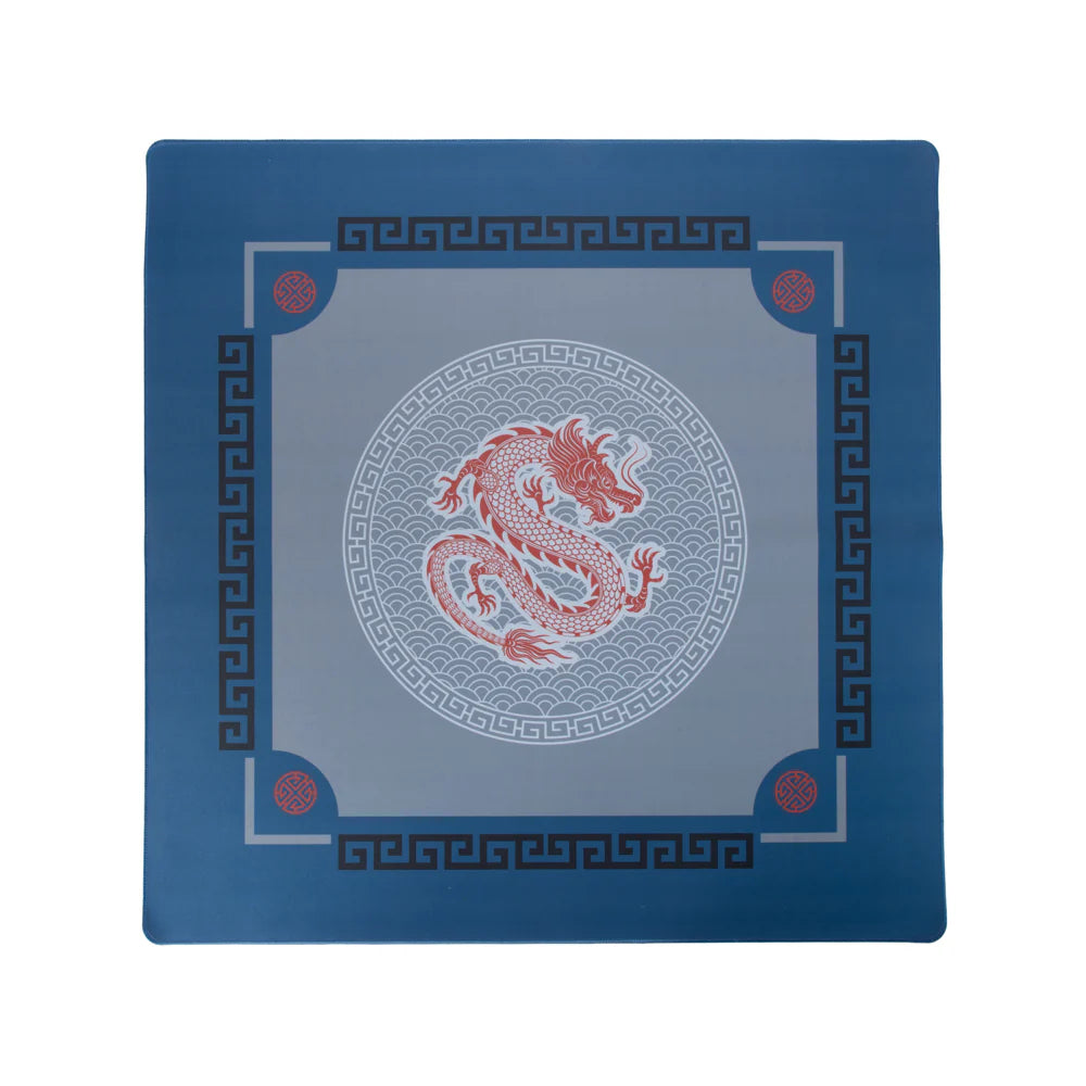 The Dragon Mahjong Mat is a must-have for any mahjong enthusiast. Made from high-quality neoprene, it's durable, easy to clean, and features a non-slip rubber backing to keep it securely in place. Measuring 31"x31", it’s the perfect size for square tables and ideal for game nights with family and friends. Versatile and practical, it can also be used for games like dominoes, poker, board games, dice, and bridge. The mat rolls up easily and comes with a canvas storage bag for convenient storage and transport.