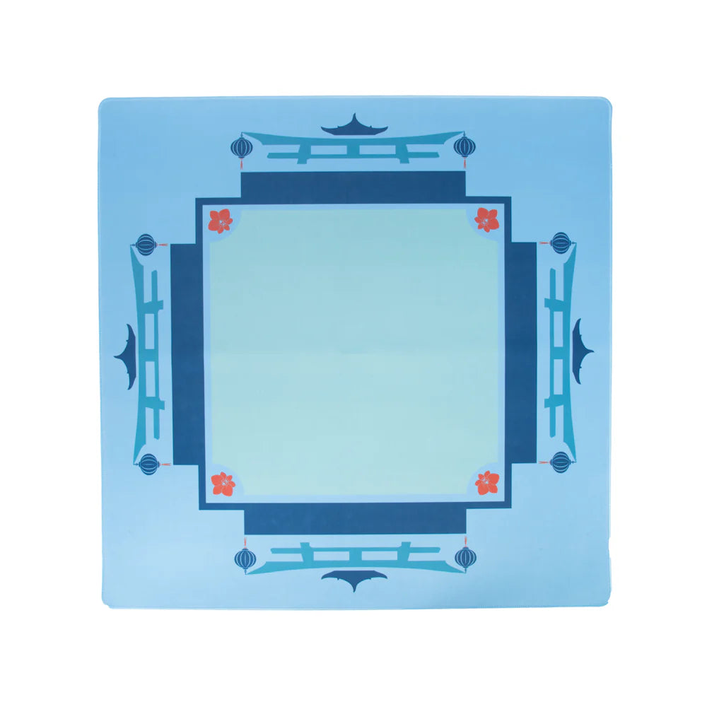 Pagoda Mahjong Mat blue