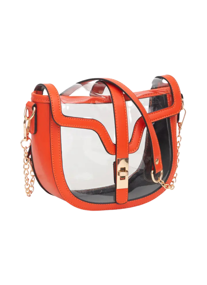 Clear Transparent Saddle Bag