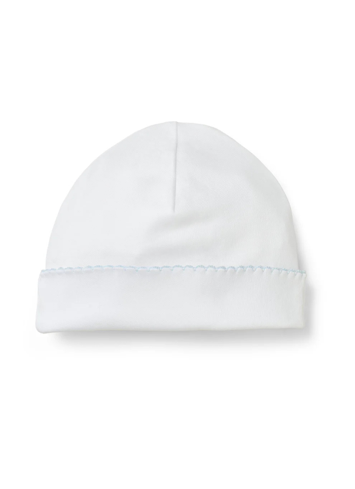 Soft, simple, and perfect for baby’s first days, the cotton Saylor beanie is thoughtfully designed for newborn comfort. Made from gentle organic cotton, it features a classic fold-over cuff with delicate picot trim for a sweet finishing touch. Cozy, breathable, and easy to wear, it’s an everyday essential that pairs beautifully with any Paty newborn outfit.