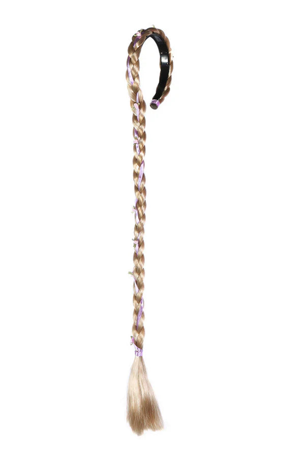 Easy to put on, your little Princess can let her hair down with this Braid. This elegant headband features a long, brown or blond braid and is the essential finishing touch to any costume and adventure.