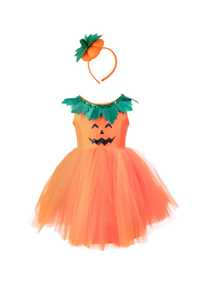 pumpkin patch dress with headband