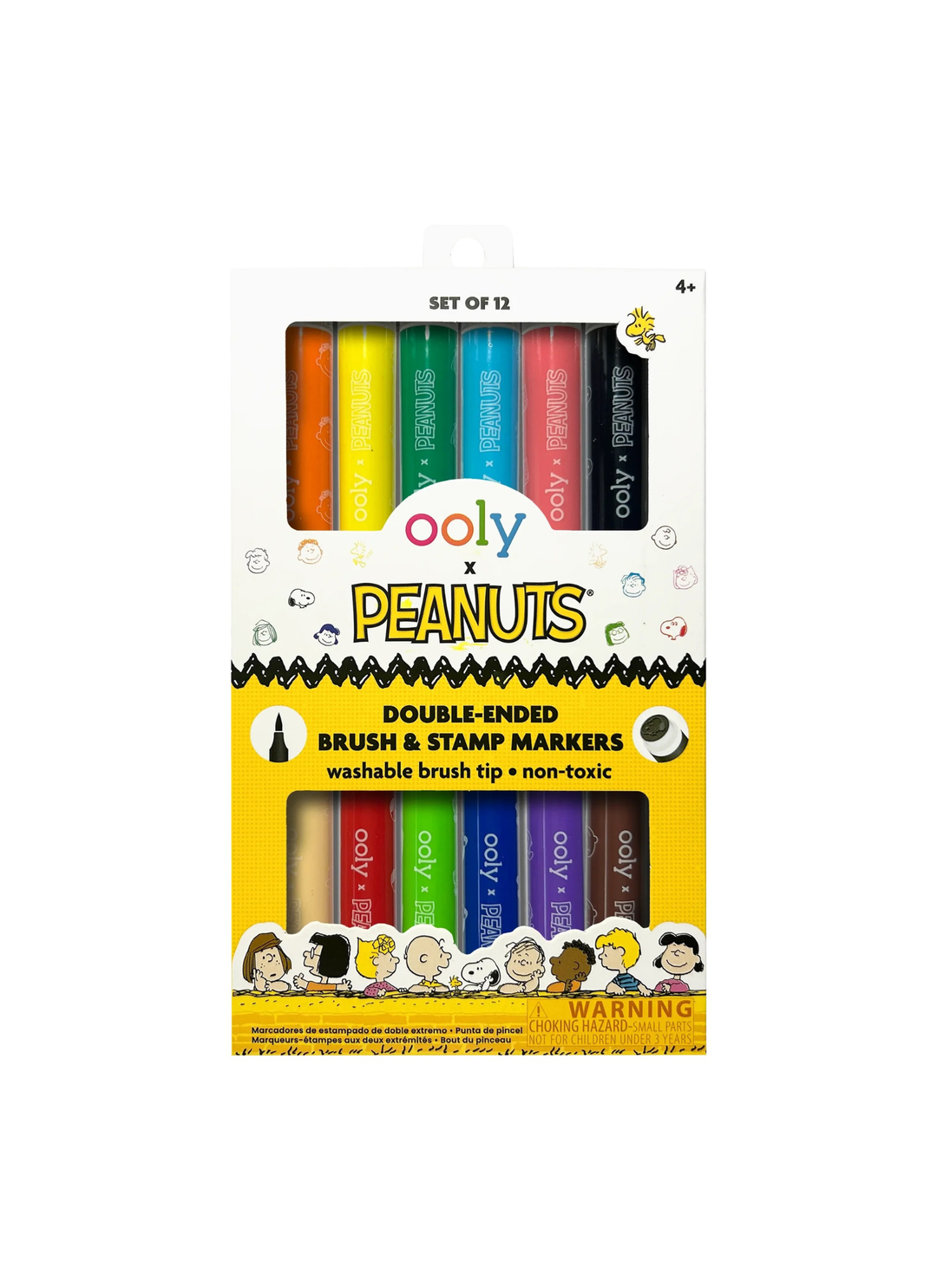 OOLY x Peanuts Double-Ended Brush &amp; Stamp Markers