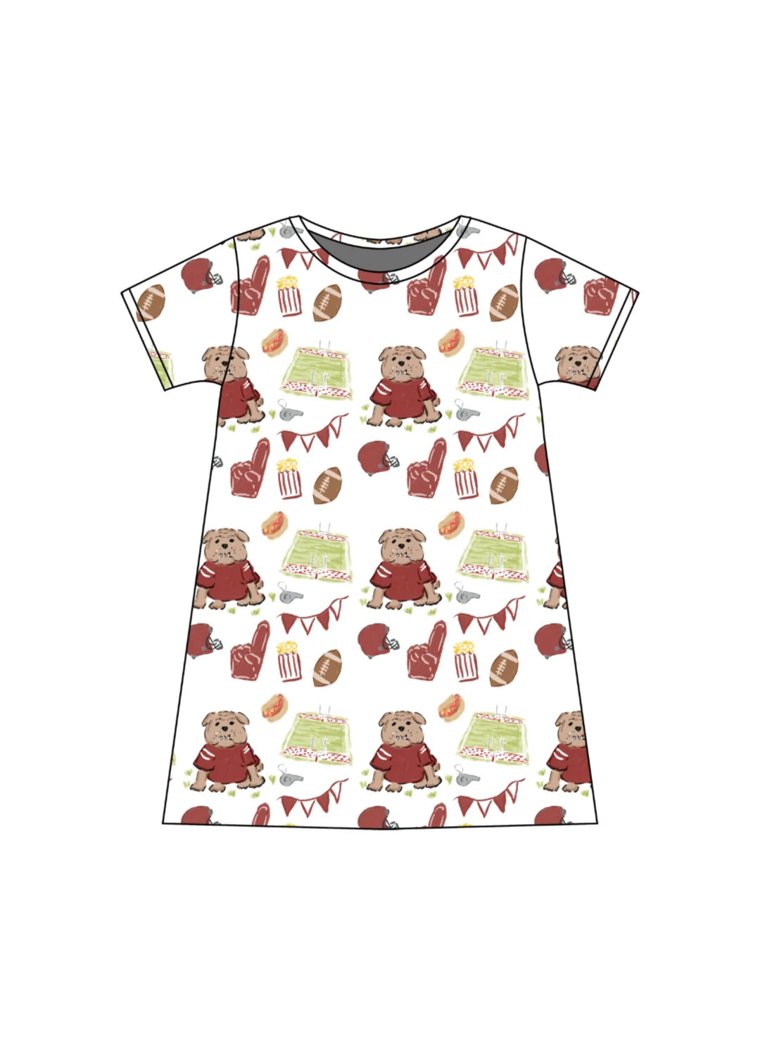Charlotte Play Dress in Game Day Bulldog