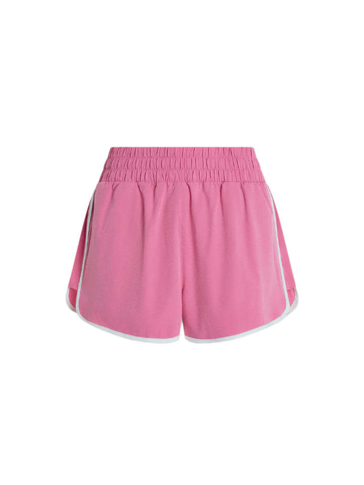 Made from durable yet soft Ripstop fabric, these shorts feature a curved hem with contrasting binding for style and unrestricted movement. The internal brief offers support, while the back waistband pocket ensures convenient storage.