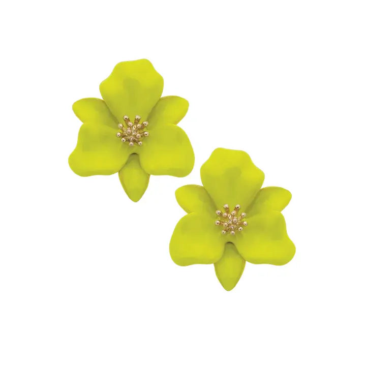 Valentina Enamel Flower Statement Earrings