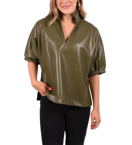 Poppy Top in Olive Night by Emily McCarthy