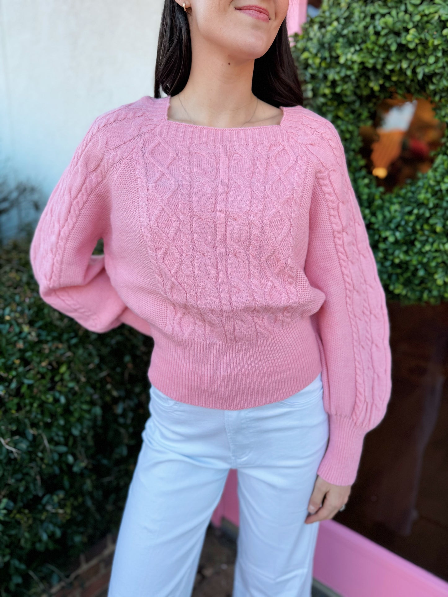 Kaylea Square Neck Knit Sweater