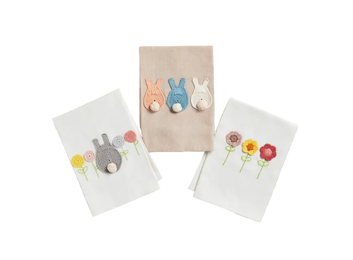 Easter Bunny Crochet Tea Towel - Pickering Boxwood