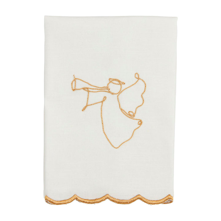 Christmas Gold Scallop Towel