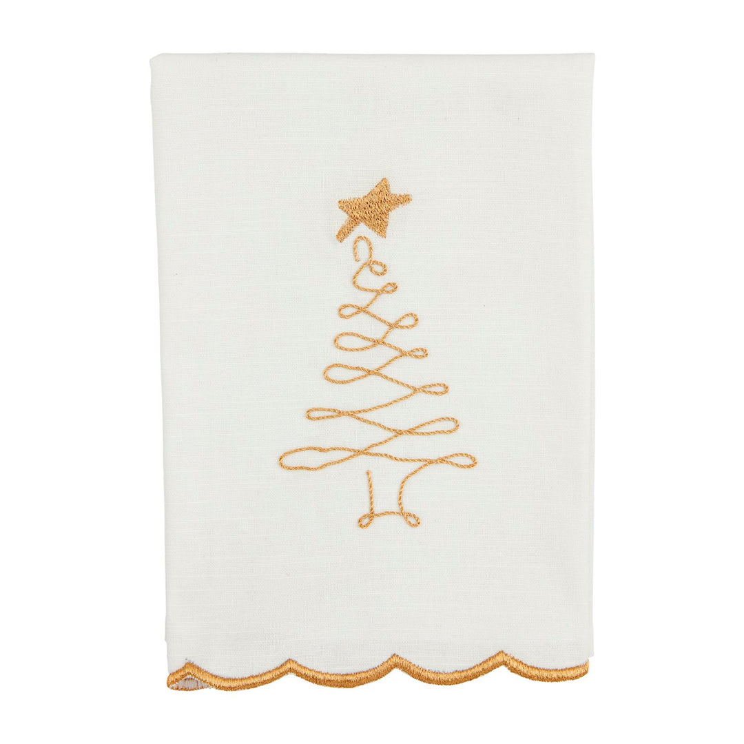 Christmas Gold Scallop Towel