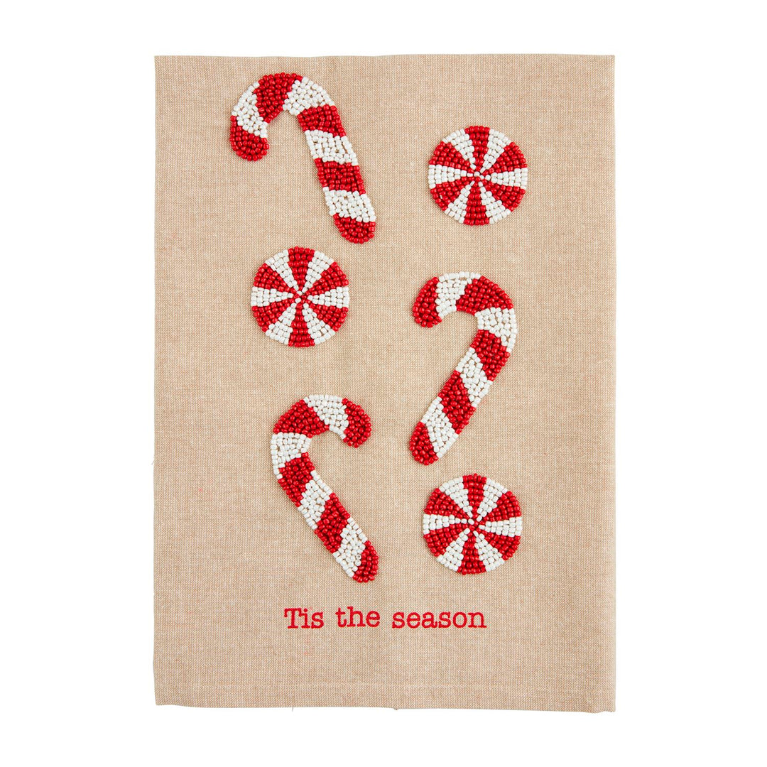 Christmas Beaded Hand Towel