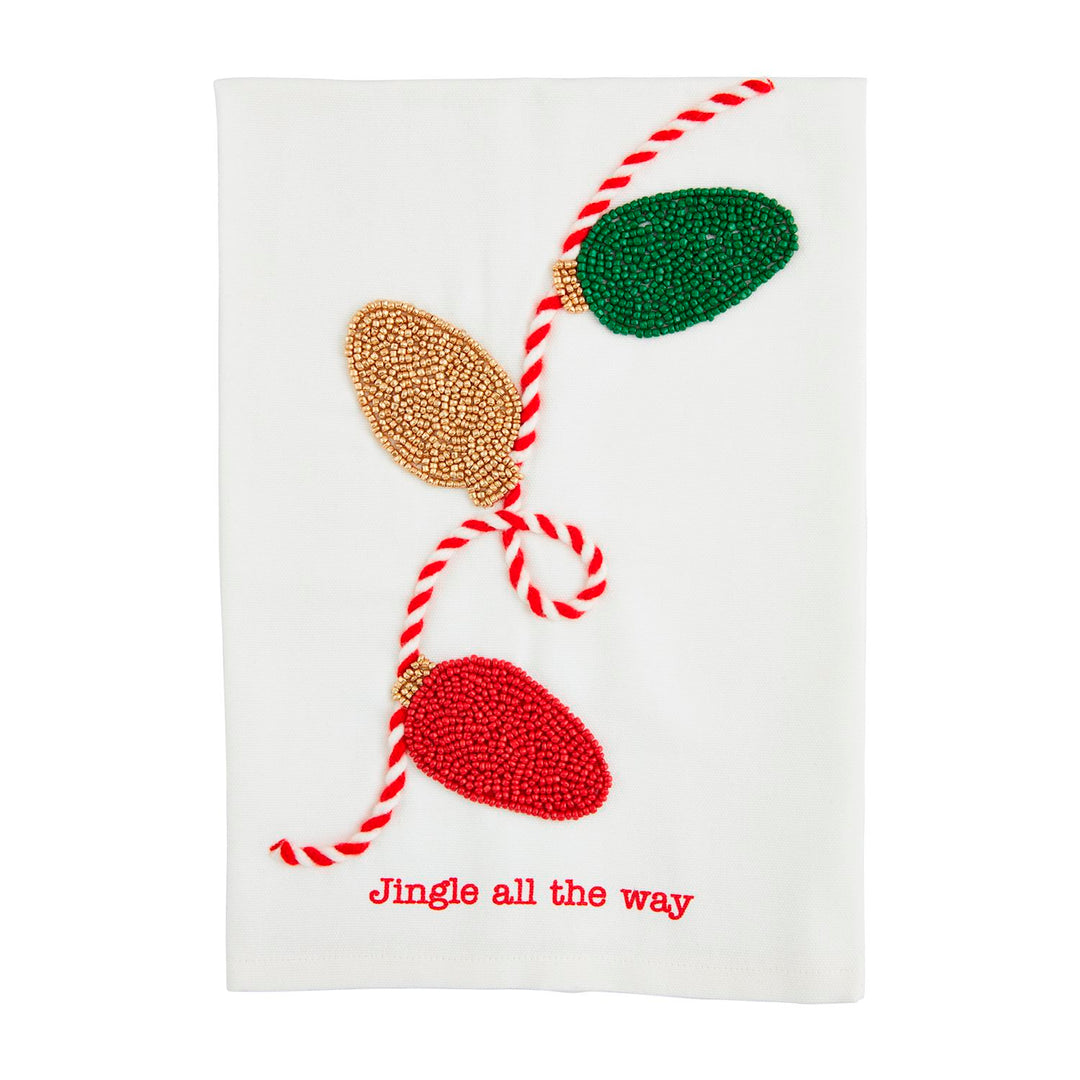 Christmas Beaded Hand Towel