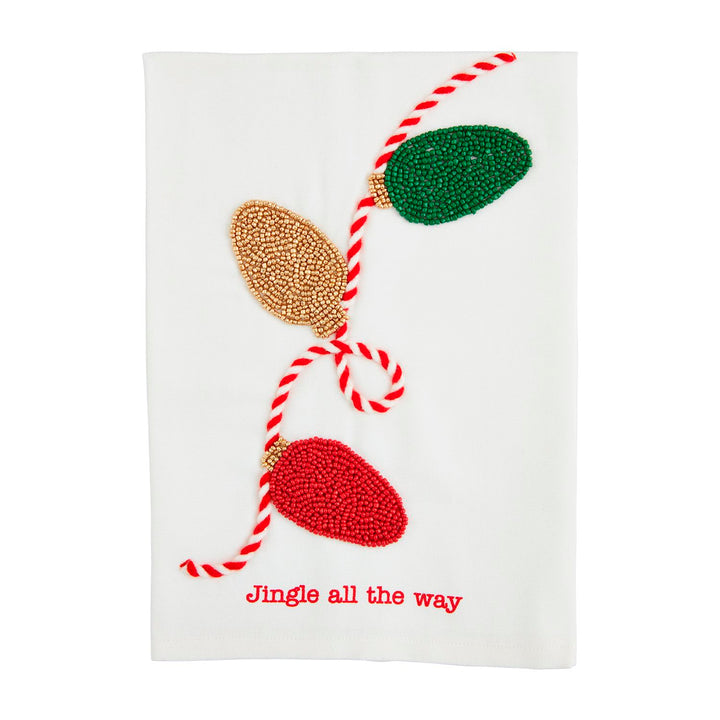 Christmas Beaded Hand Towel