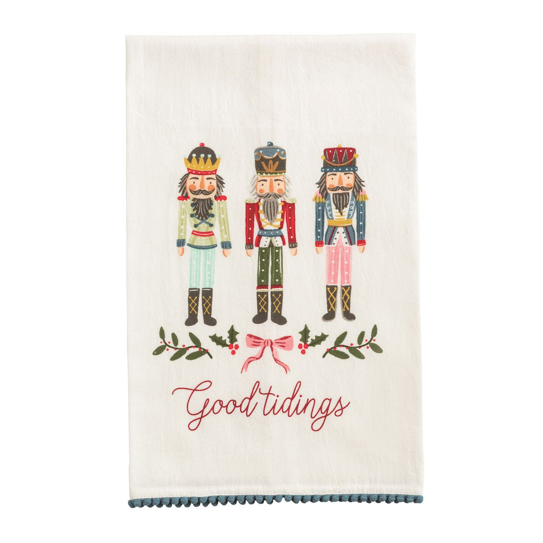 Christmas Pom Trim Hand Towel