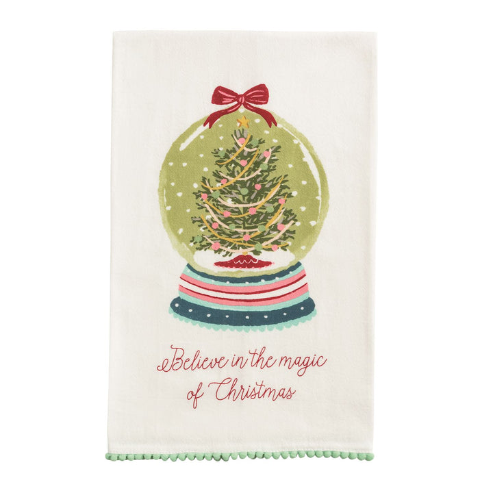 Christmas Pom Trim Hand Towel