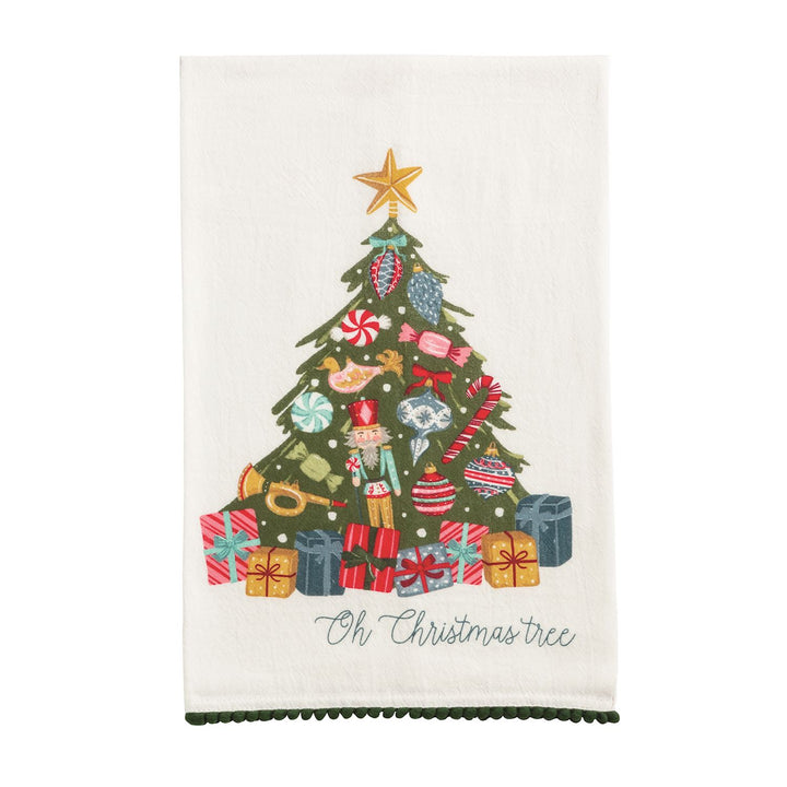 Christmas Pom Trim Hand Towel