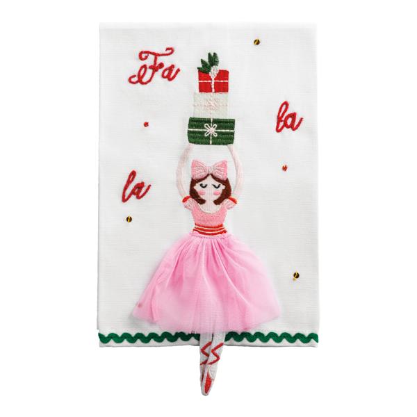 Dangle Embroidery Christmas Towel
