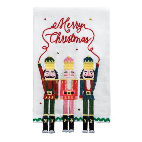 Dangle Embroidery Christmas Towel