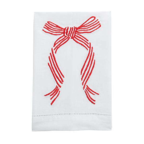 Bows Embroidered Towel