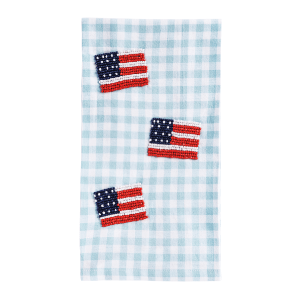 Americana Beaded Tea Towel