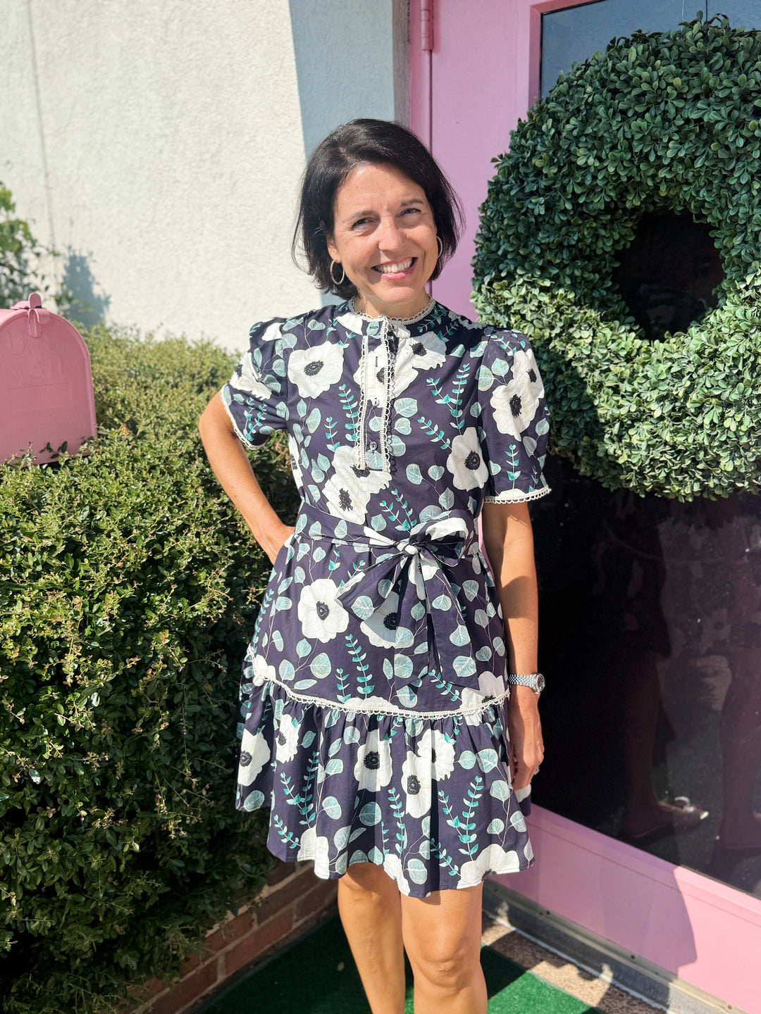 Meredith Floral Print Mini Dress