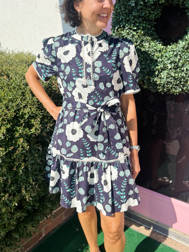 Meredith Floral Print Mini Dress