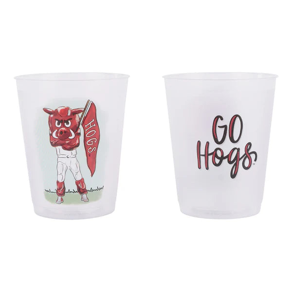 College Mascot Frosted Cups Set/8
