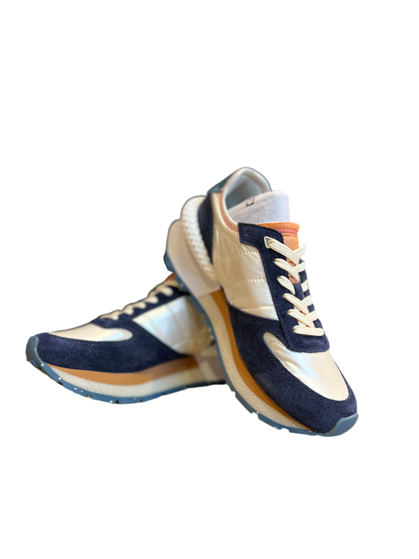 Fantasia Gadol Sneaker in White/Navy/Blue/Aqua