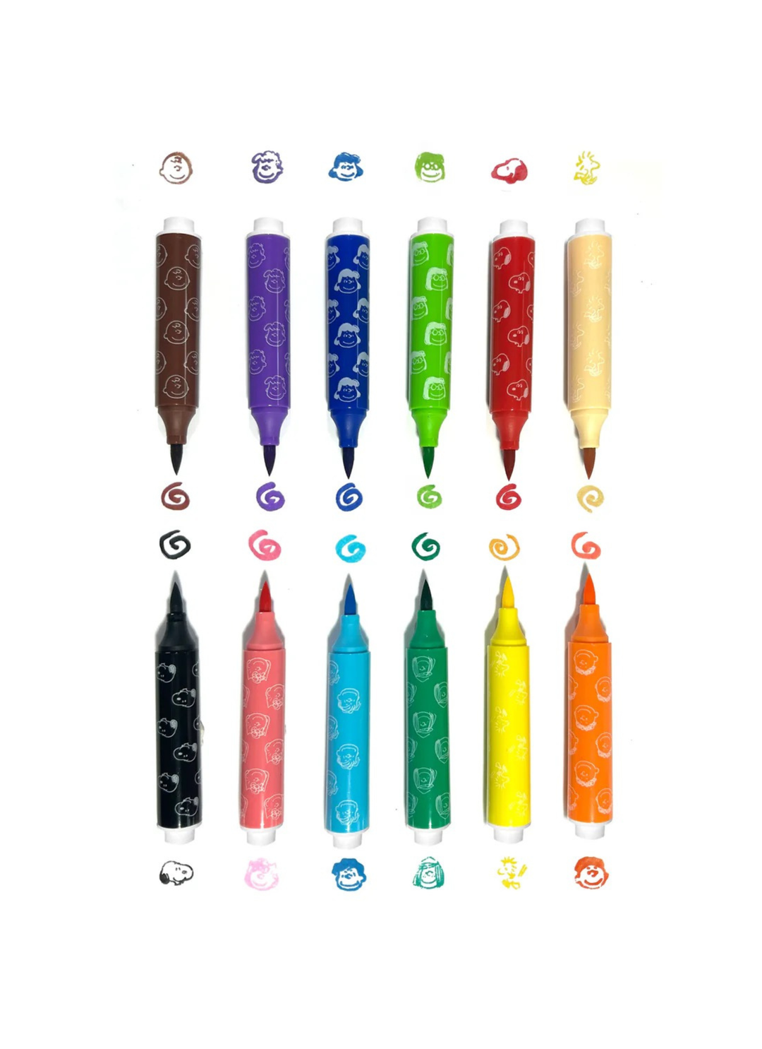 OOLY x Peanuts Double-Ended Brush &amp; Stamp Markers