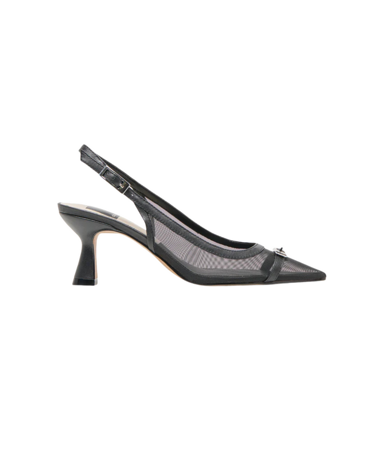 Lorine Heel in Onyx Mesh