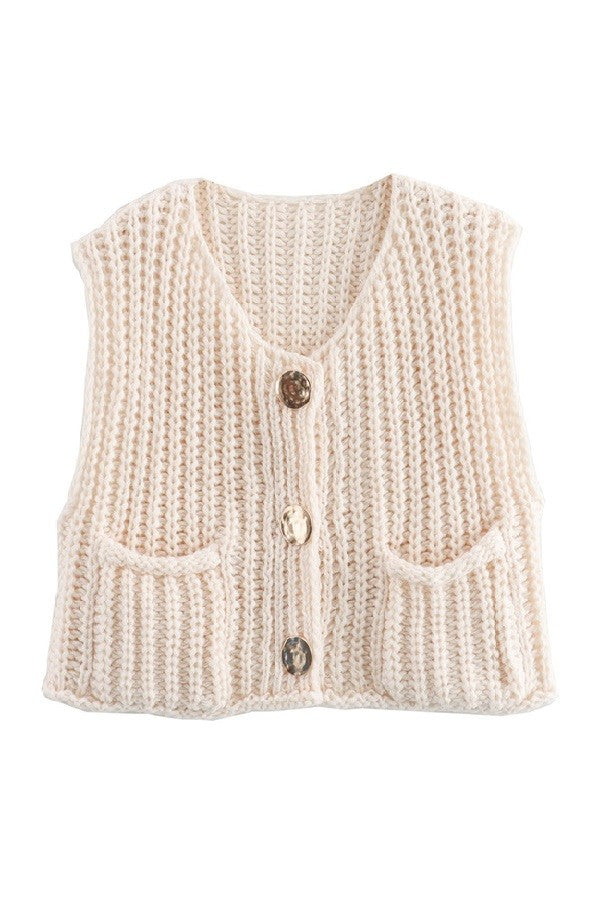 Trendy Knit Sweater Vest