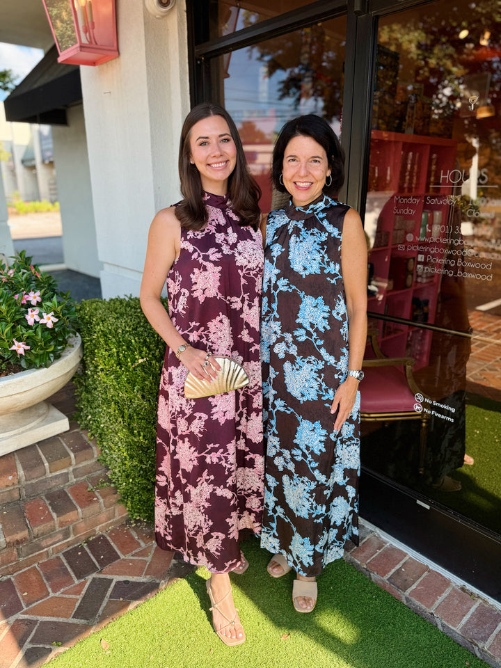 Leah Floral Sleeveless Midi Dress