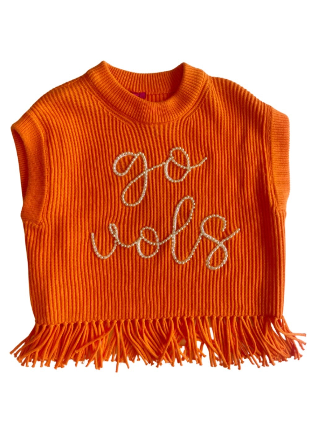 Collegiate Fringe Sweater Vest by Queen of Sparkles