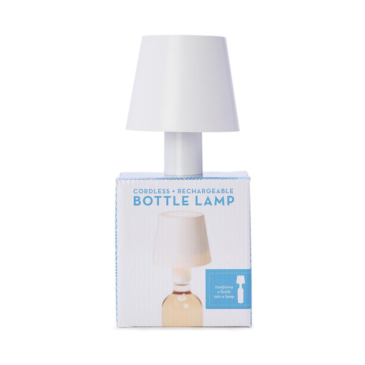 LED Portable Cordless Bottle Lamp with White Lampshade - Pickering Boxwood