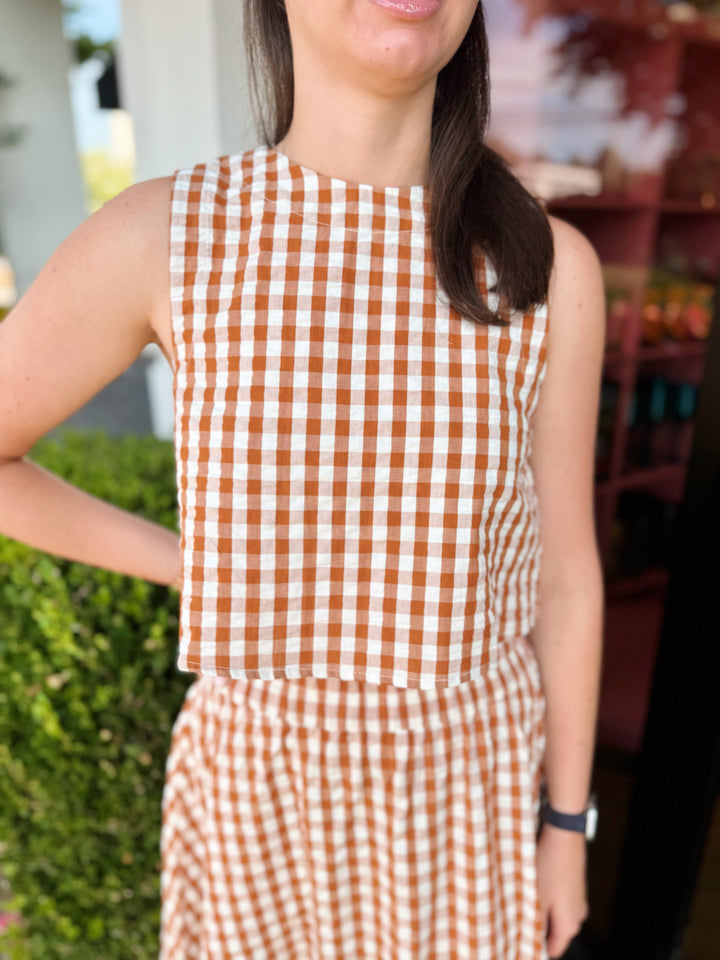 Crop Top in Field Check