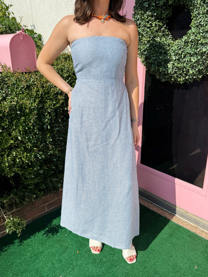 Milard Strapless Midi Dress