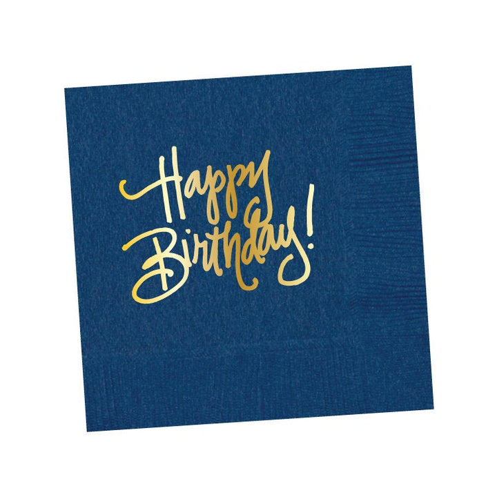 Happy Birthday Napkins - Pickering Boxwood