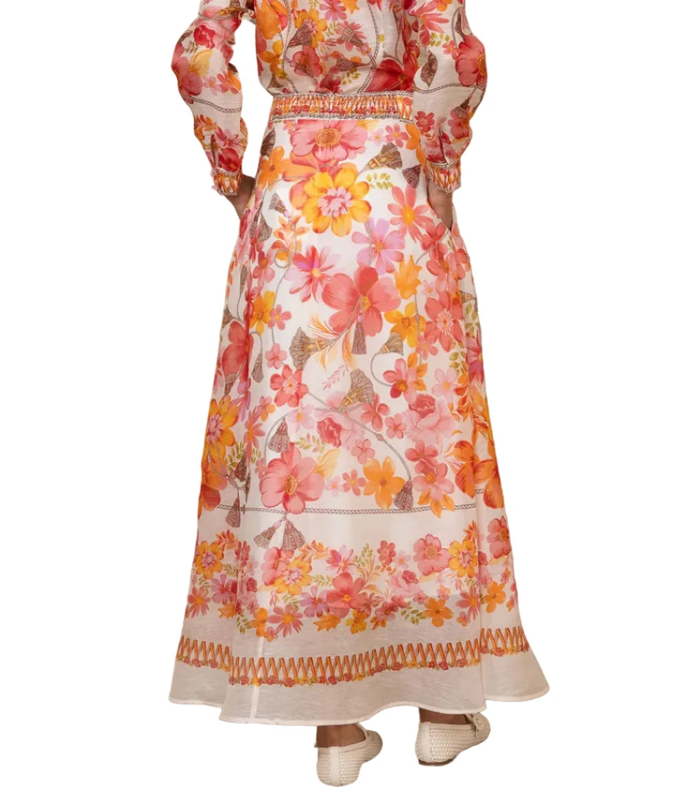 Quitterie Linen Organza Skirt