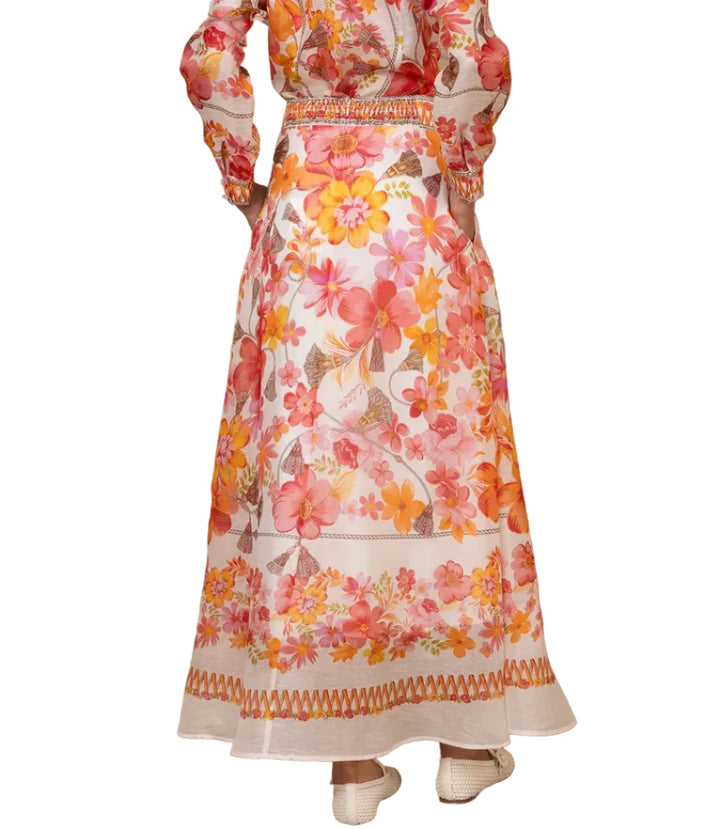 Quitterie Linen Organza Skirt